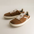 Brown barefoot sneakers - front view