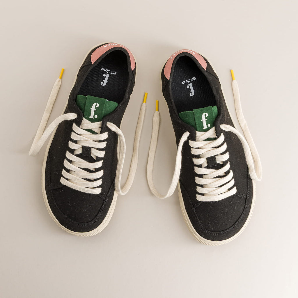 Barefoot sneakers Black & Pink - Top view